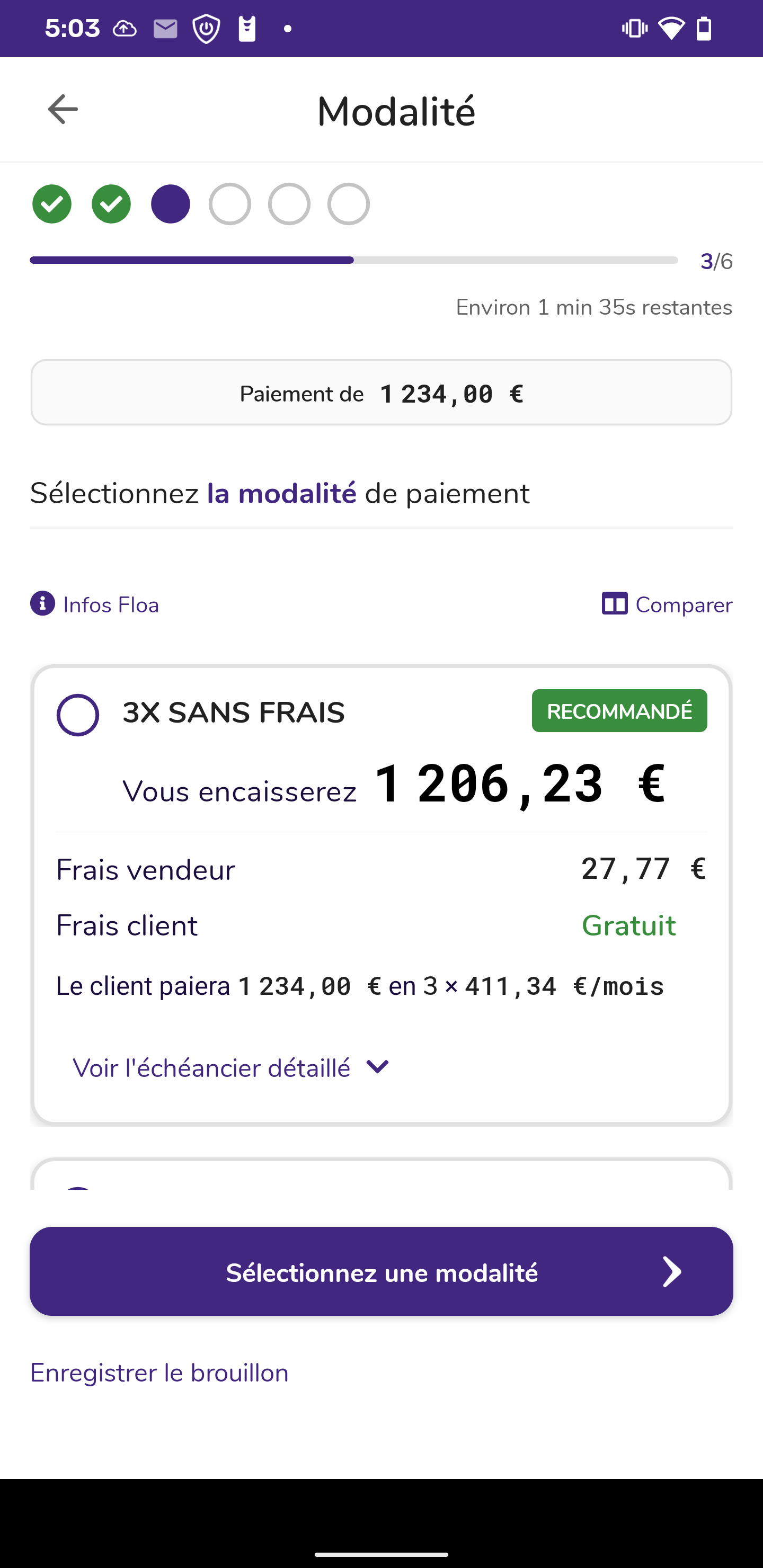 Interface Application Finzr Pay